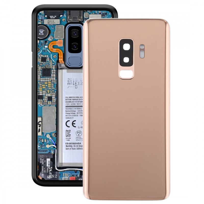 For Galaxy S9+ Battery Back Cover with Camera Lens (Gold)