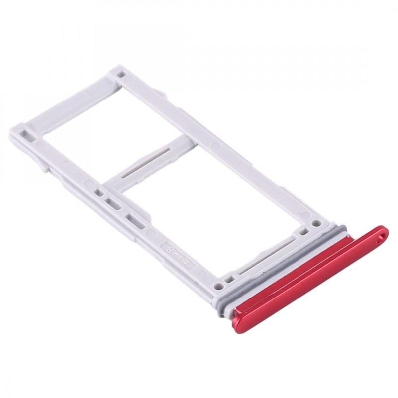 For Samsung Galaxy S10+ / S10 / S10e SIM Card Tray + Micro SD Card Tray (Red)