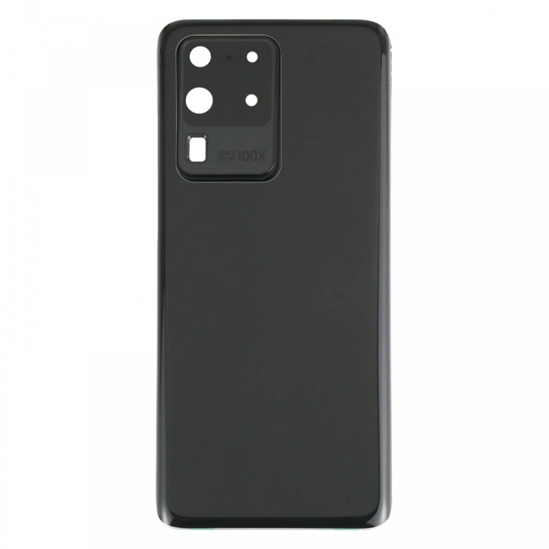 For Samsung Galaxy S20 Ultra Battery Back Cover with Camera Lens Cover (Black)
