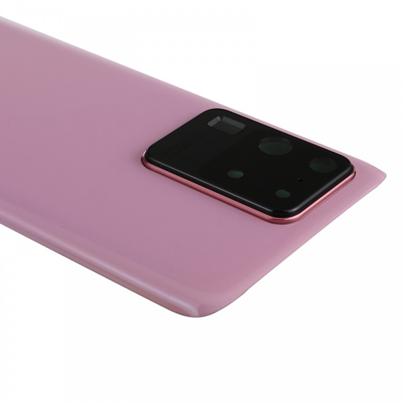 For Samsung Galaxy S20 Ultra Battery Back Cover with Camera Lens Cover (Pink)