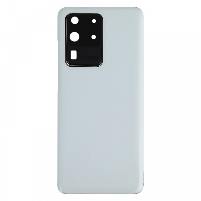 For Samsung Galaxy S20 Ultra Battery Back Cover with Camera Lens Cover (White)
