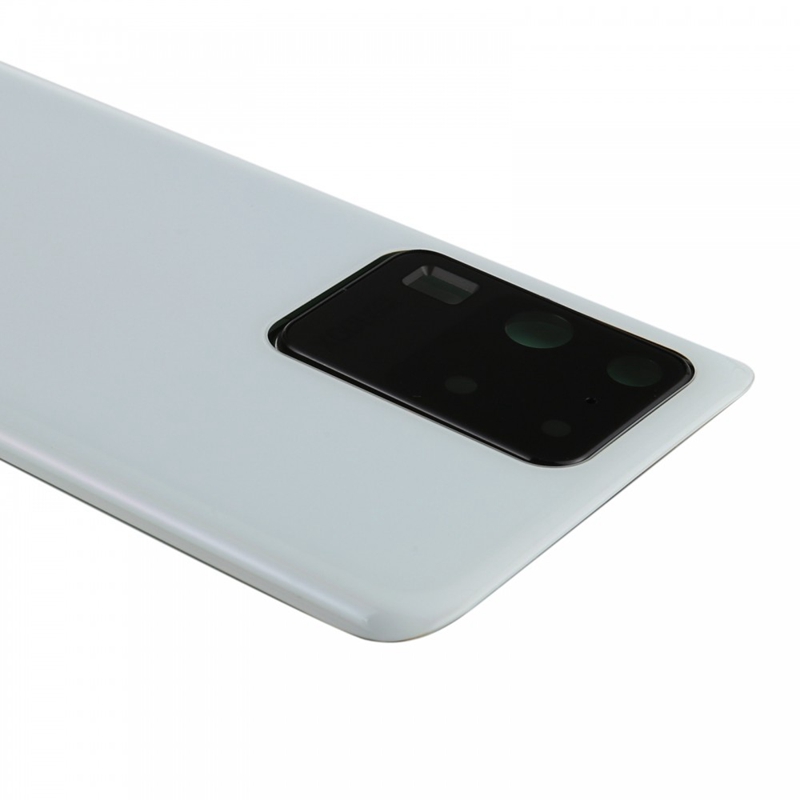 For Samsung Galaxy S20 Ultra Battery Back Cover with Camera Lens Cover (White)