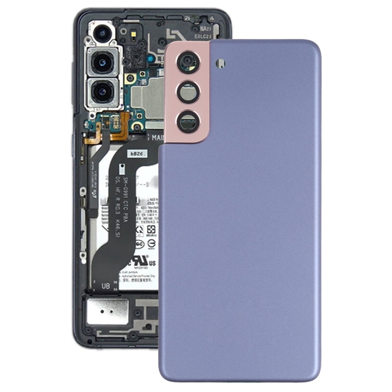 For Samsung Galaxy S21 5G Battery Back Cover with Camera Lens Cover (Purple)