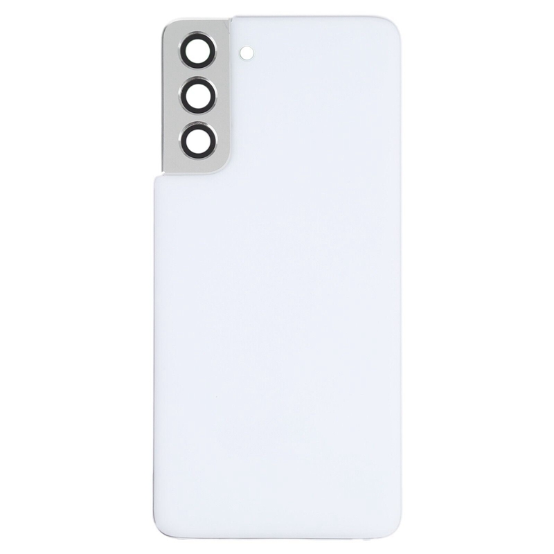 For Samsung Galaxy S21 5G Battery Back Cover with Camera Lens Cover (White)