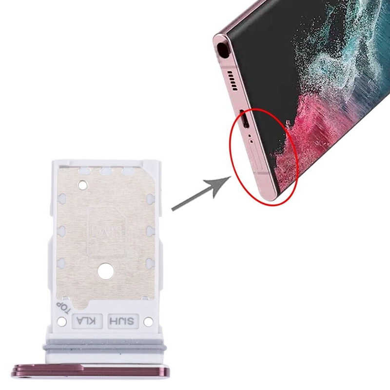For Samsung Galaxy S22 Ultra 5G SM-S908B Original SIM Card Tray + SIM Card Tray (Purple)