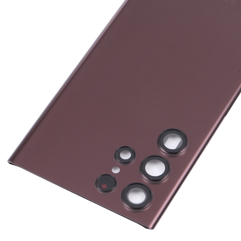 For Samsung Galaxy S22 Ultra 5G SM-S908B Battery Back Cover with Camera Lens Cover (Purple)