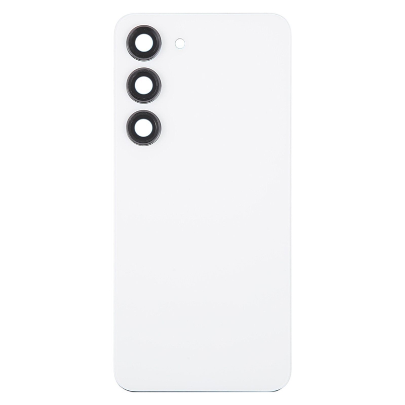 For Samsung Galaxy S23 SM-S911B OEM Glass Battery Back Cover with Camera Lens Cover(White)