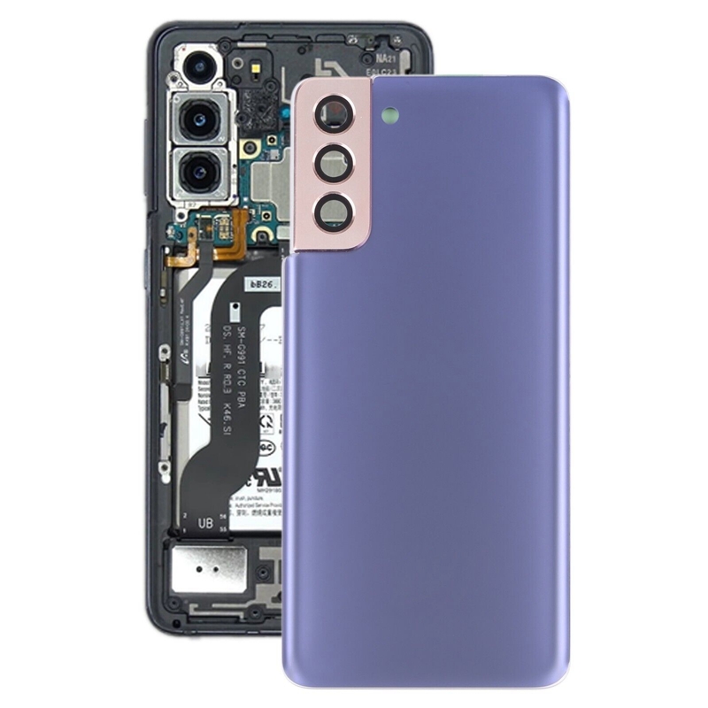 For Samsung Galaxy S21+ 5G Battery Back Cover with Camera Lens Cover (Purple)