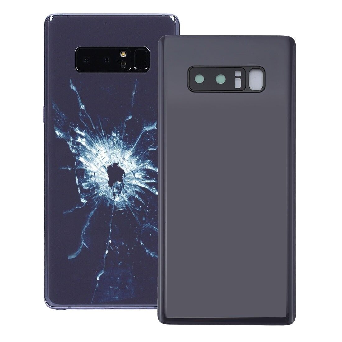 For Galaxy Note 8 Back Cover with Camera Lens Cover (Grey)