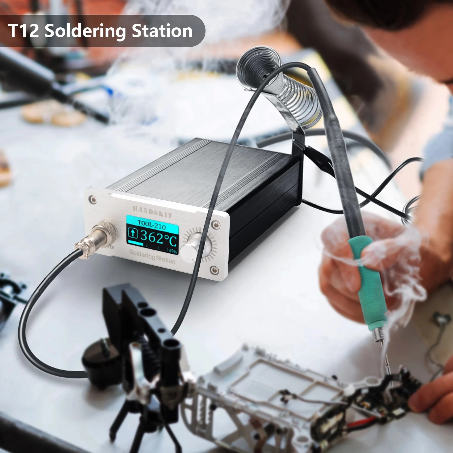 Handskit T245 Soldering Station Compatible JBC 210 Tip Bga Rework Station 2.5s Heat Portable Solder Rework Station Welding Tools
