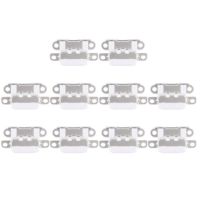 10 PCS Charging Port Connector for iPhone 6 Plus(White)