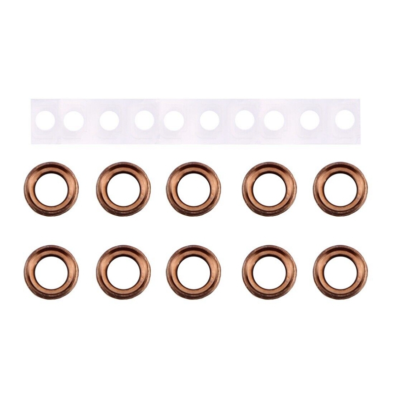 10 Pairs / Set Rear Camera Lens Ring + Flashlight Bracker for iPhone 6 Plus & 6s Plus(Rose Gold)