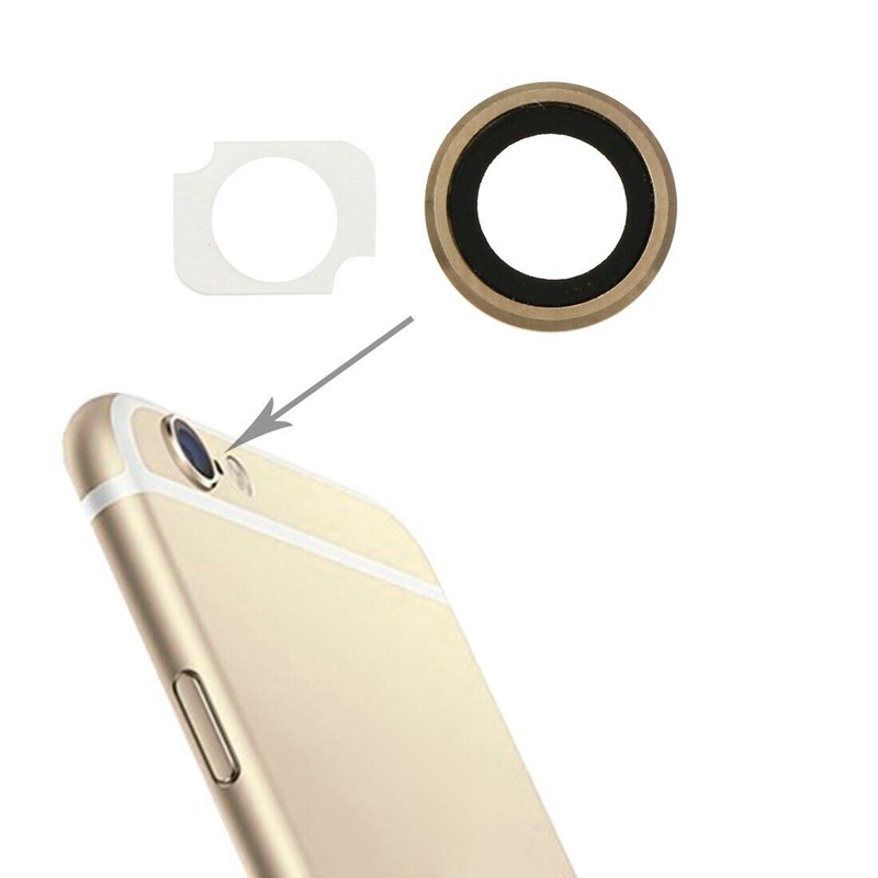 10 Pairs / Set Rear Camera Lens Ring + Flashlight Bracker for iPhone 6 Plus & 6s Plus(Gold)