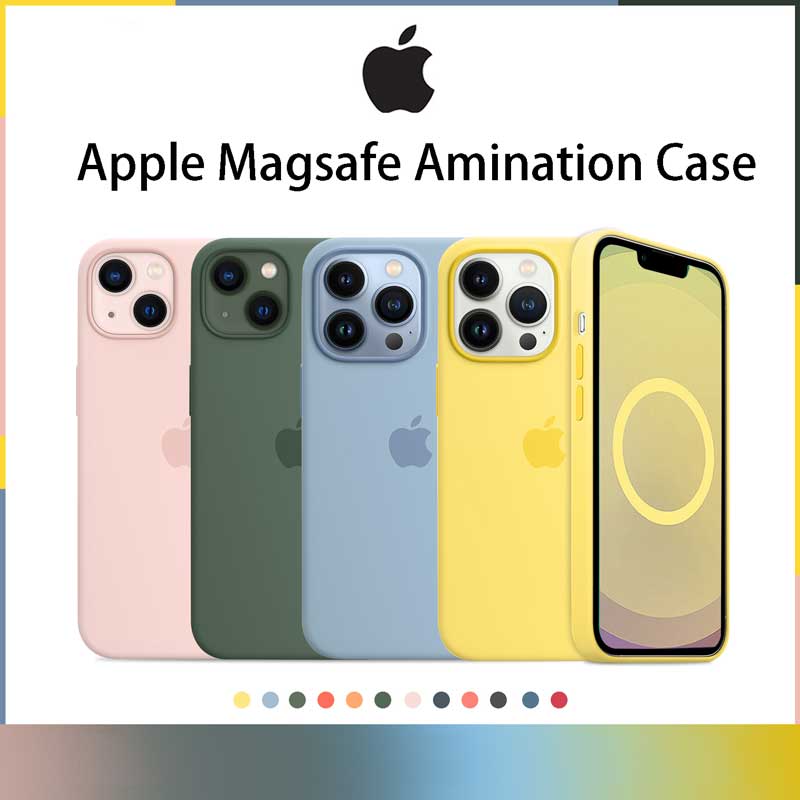 Original Official Apple Logo Magsafe Silicone Magnetic Case For iPhone 14 13 12 Pro Max Cases For Apple iPhone 13 12 14 Pro Max