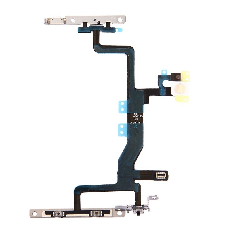 Power Button & Volume Button & Flashlight Flex Cable with Brackets for iPhone 6s