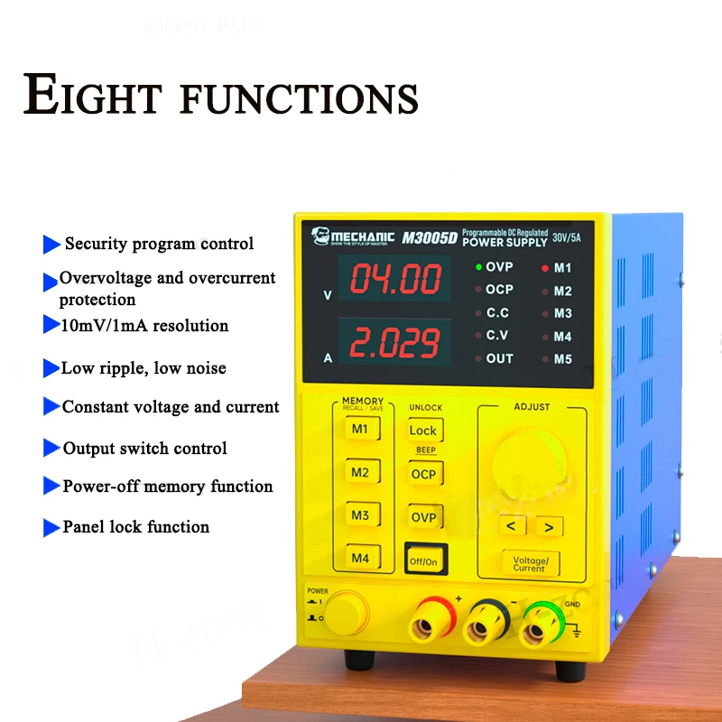 MECHANIC M3005D 3005D+ 3005DA 30V/5A programming DC stabilized power supply Multifunctional programmable DC regulated for phone repair tool