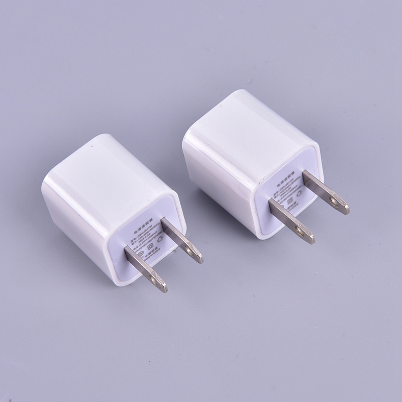 5V 1A USB Charger without Logo for iPhone White US Plug