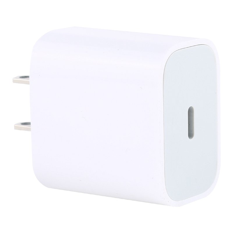 20W Type-C PD Charger for iPhone 11 Series/12 Series/13 Series/14 Series White without Logo US Plug