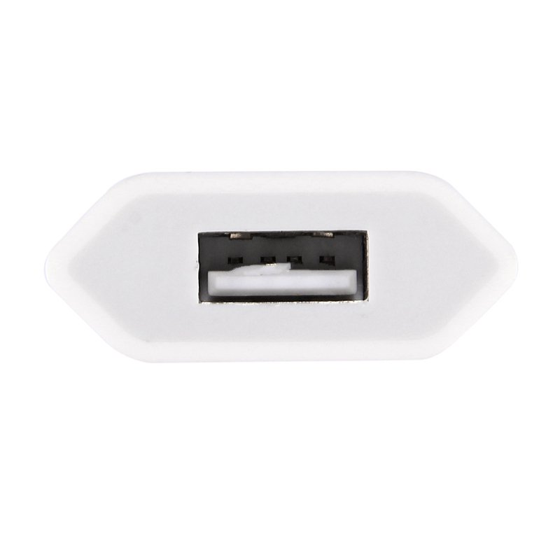 5V / 1A Single USB Port Charger Travel Charger, EU Plug(White)