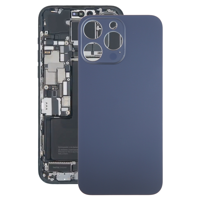For iPhone 15 Pro Max Glass Battery Back Cover(Blue)