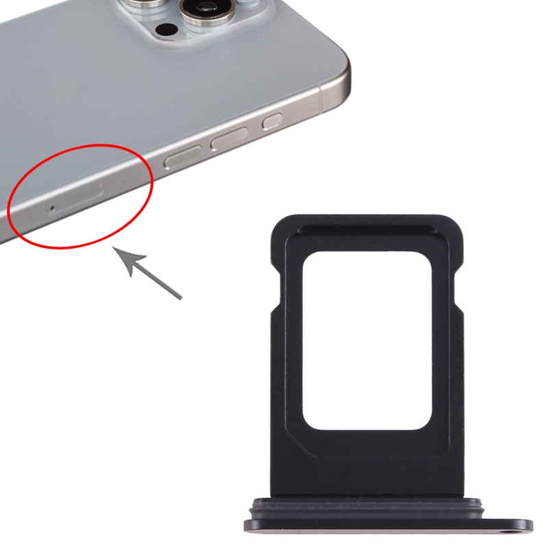 For iPhone 15 Pro Max SIM + SIM Card Tray (Black)