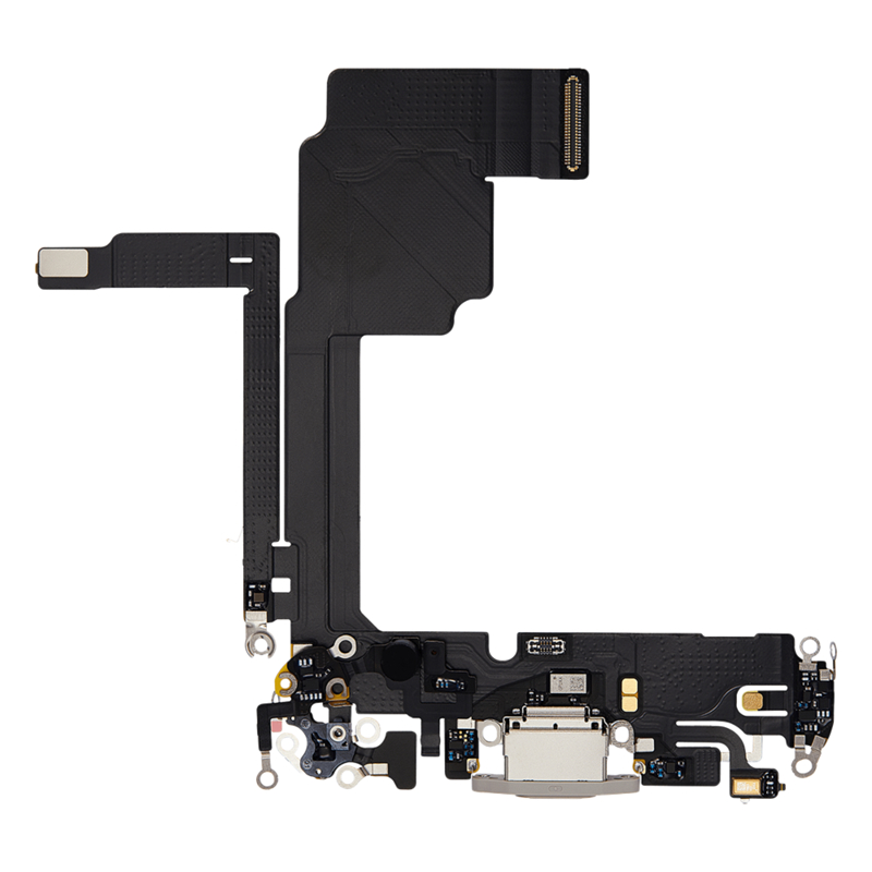Charging Port Flex Cable for iPhone 15 Pro White Titanium Original