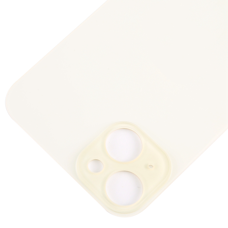 iPhone 15 Plus  Big Camera Hole Glass Back Battery Cover(Yellow)