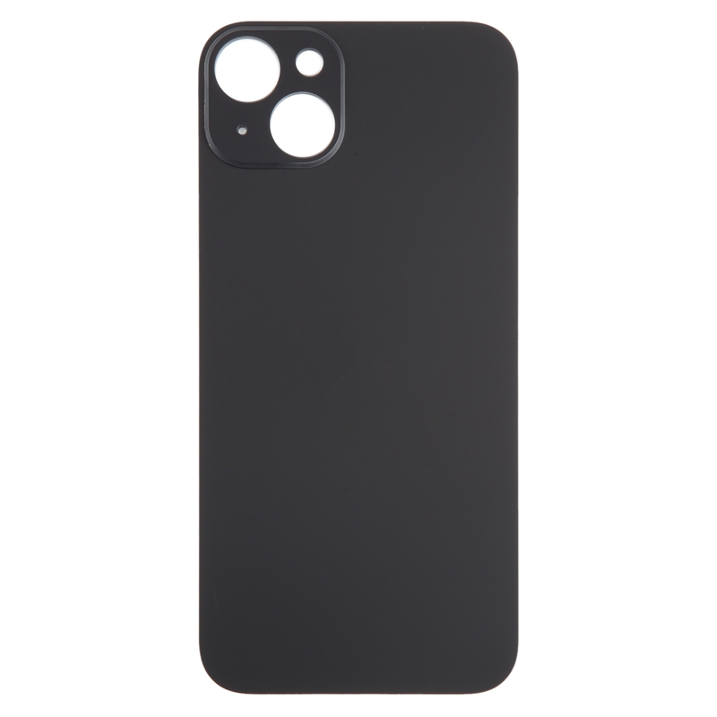 iPhone 15 Plus  Big Camera Hole Glass Back Battery Cover(Black)