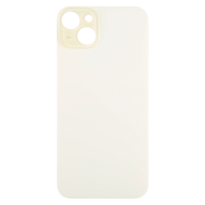 iPhone 15 Plus  Big Camera Hole Glass Back Battery Cover(Yellow)