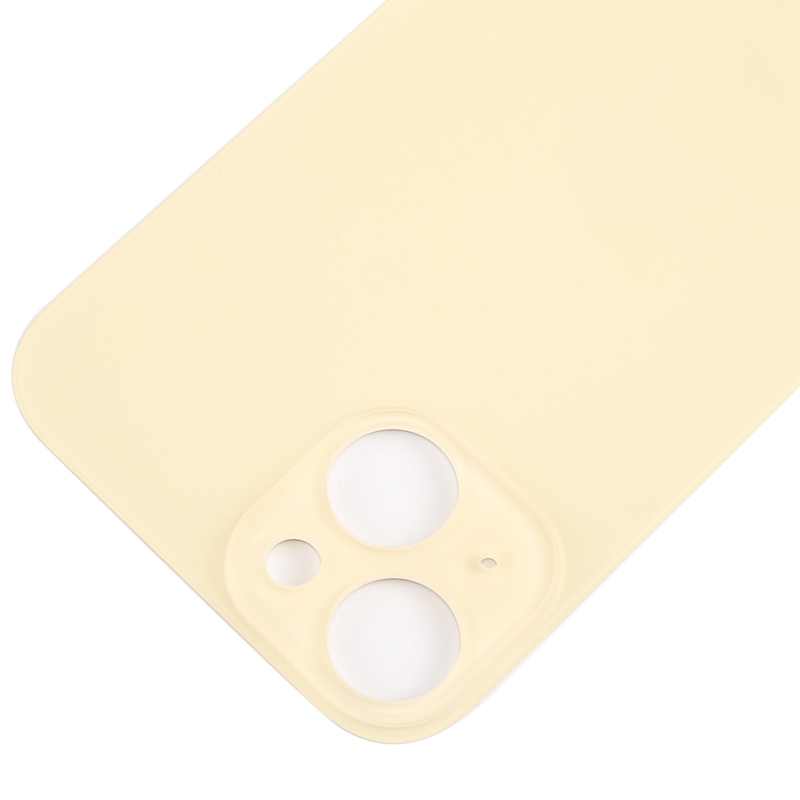 iPhone 15  Replacement Big Camera Hole Glass Back Battery Cover(Yellow)