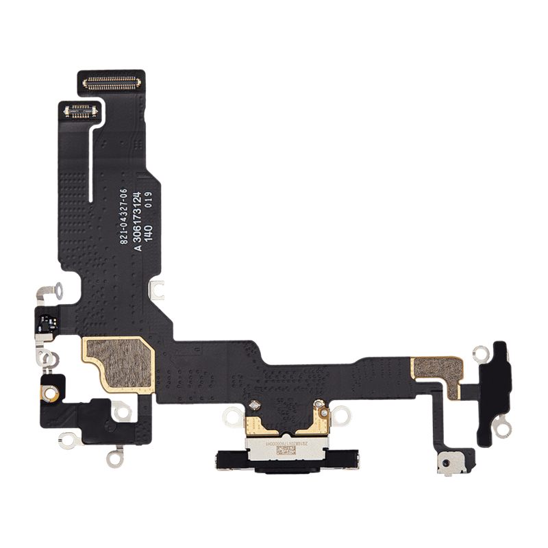 Charging Port Flex Cable for iPhone 15 Black HQ