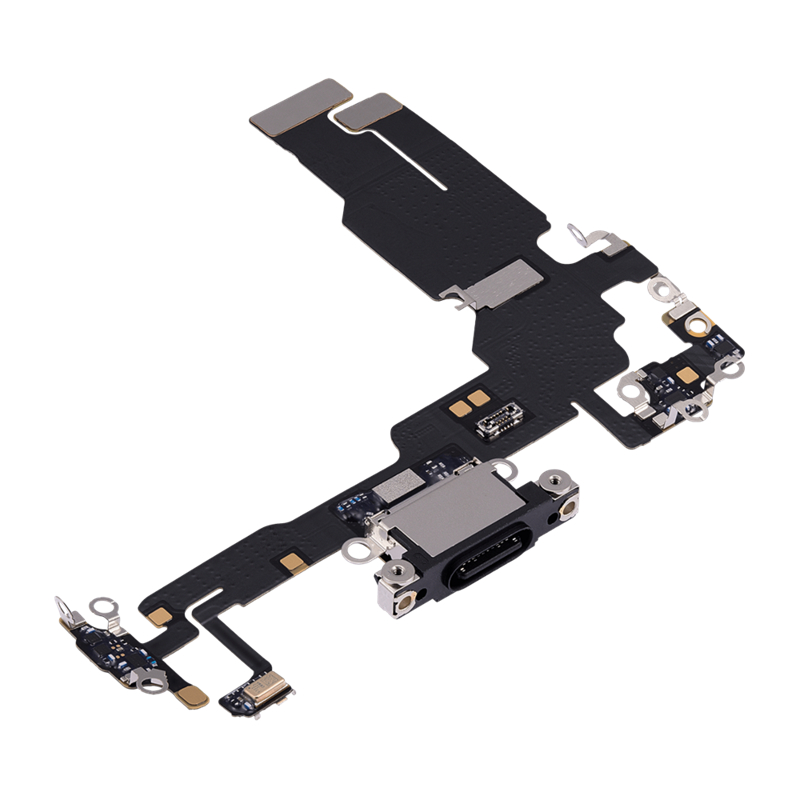 Charging Port Flex Cable for iPhone 15 Black Original