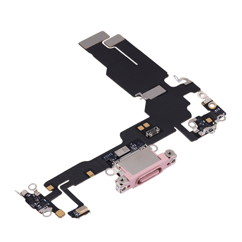 Charging Port Flex Cable for iPhone 15 Pink Original