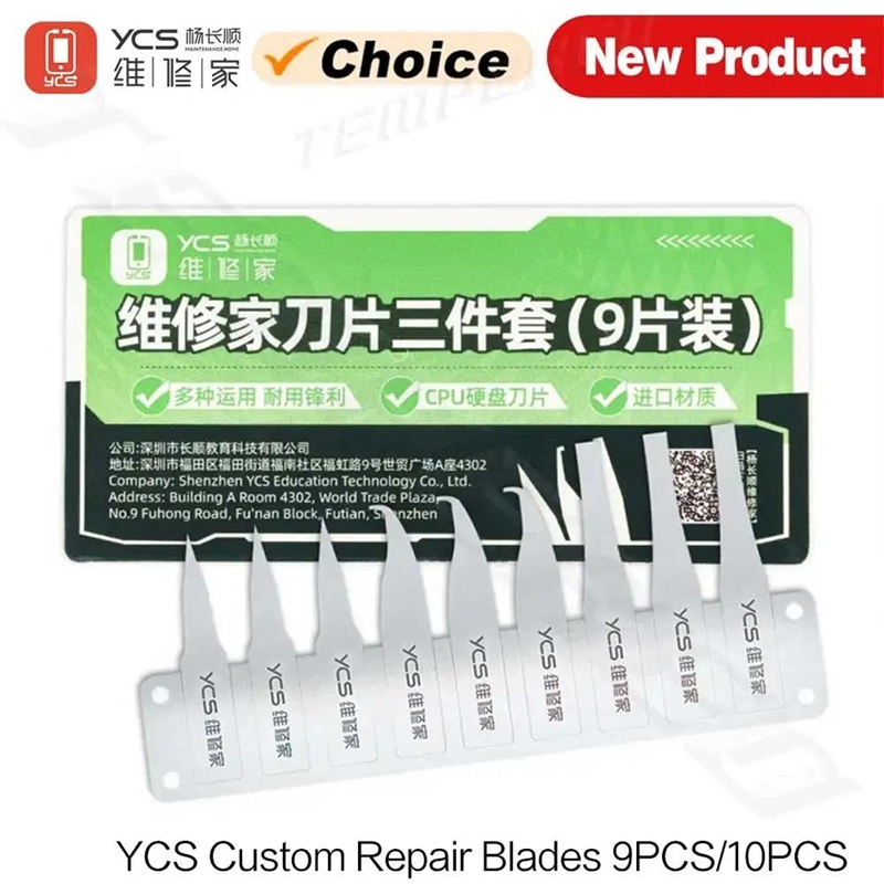 9pcs YCS custom repair Knife Blades Engraving Non-Slip Metal Scalpel Knife Replacement Craft Blades PCB Repair Hand Tools Sets