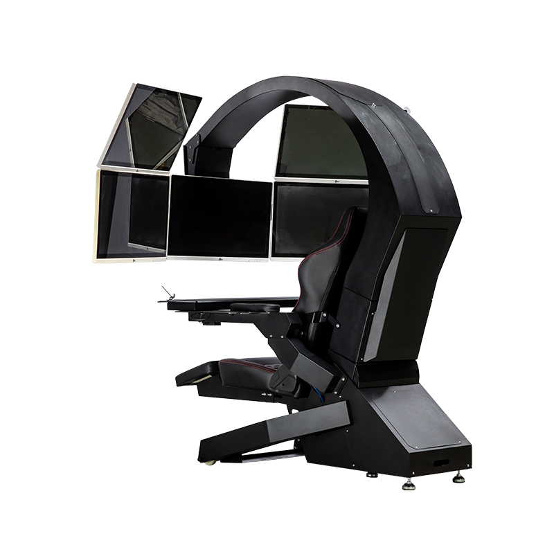 Model 320 Computer cockpit chair workstation support up to 5 screens zero gravity one click Racing / Boss seat with massage Most affordable and easy move upstairs 