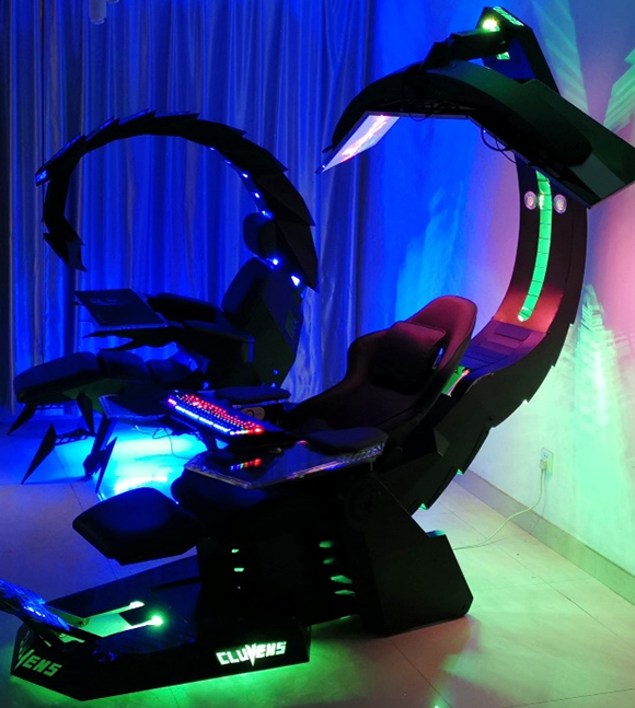 CLUVENS Unicorn Chair cockpit with heat and massage cushion