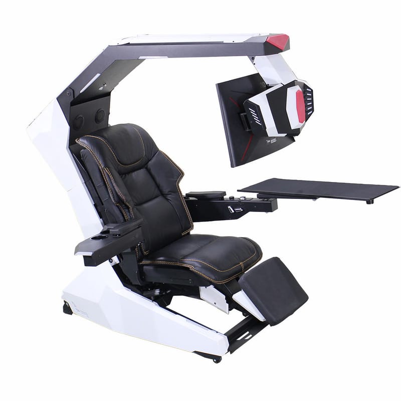 WHITE 20&rdquo;Width Genuine Leather seat