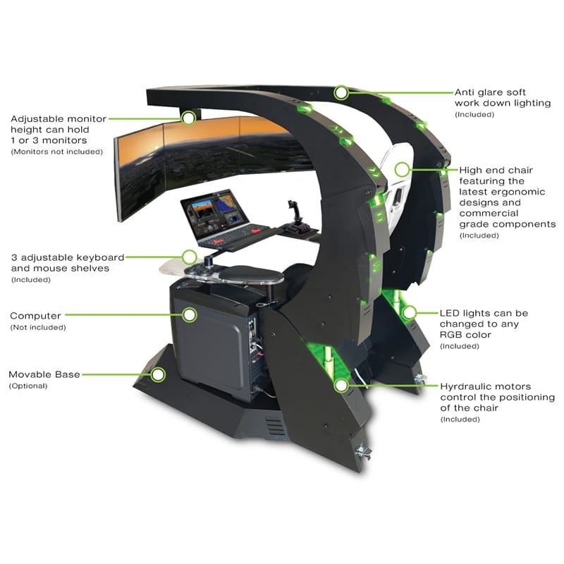 J20 PC chair workstation gaming cockpit