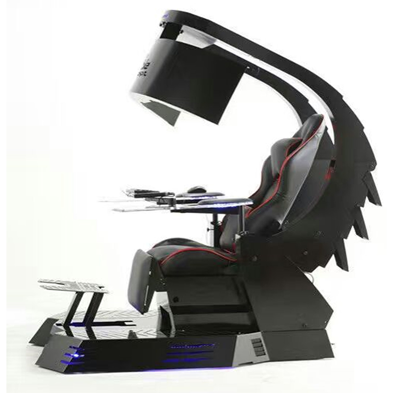 J20 Veryon PC Chair recliner Workstation Gaming cockpit since 2015 Dual roof arm option with heat and massage cushion support 3 screens