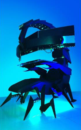 CLUVENS SK Scorpion King chair cockpit support upto 5 monitors electrical recline zero gravity