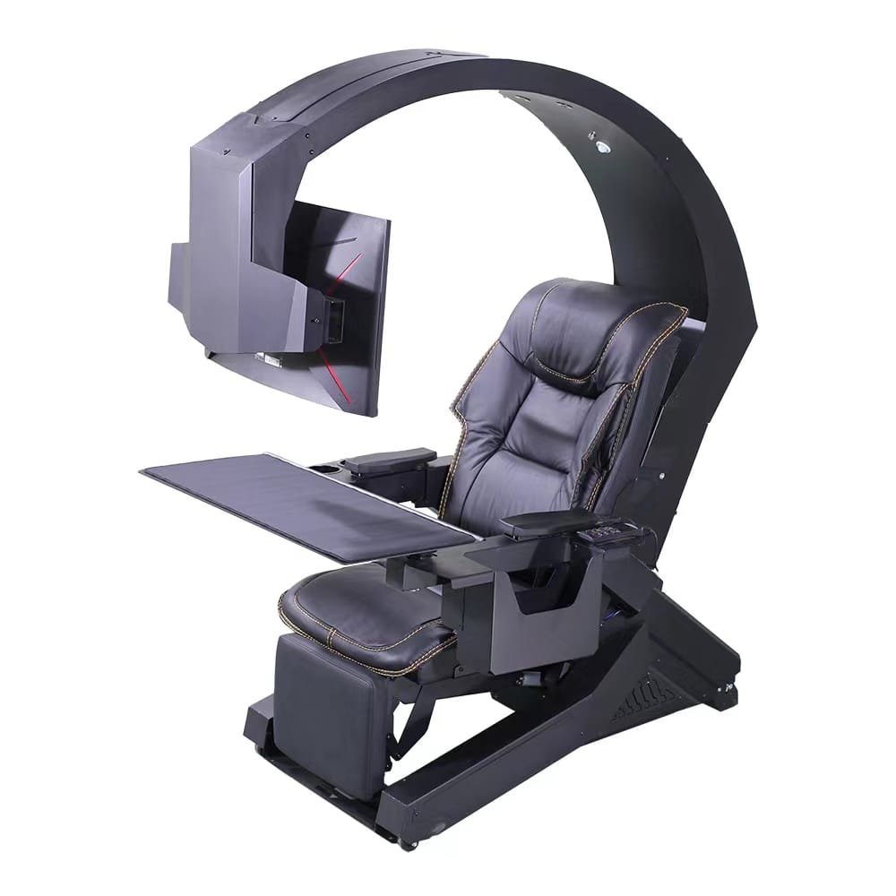 IW 320 PC Workstation gaming cockpit  for upto 5 screens zero gravity one click genuine leather Racing and Executive seat with massage most affordable and easy installation