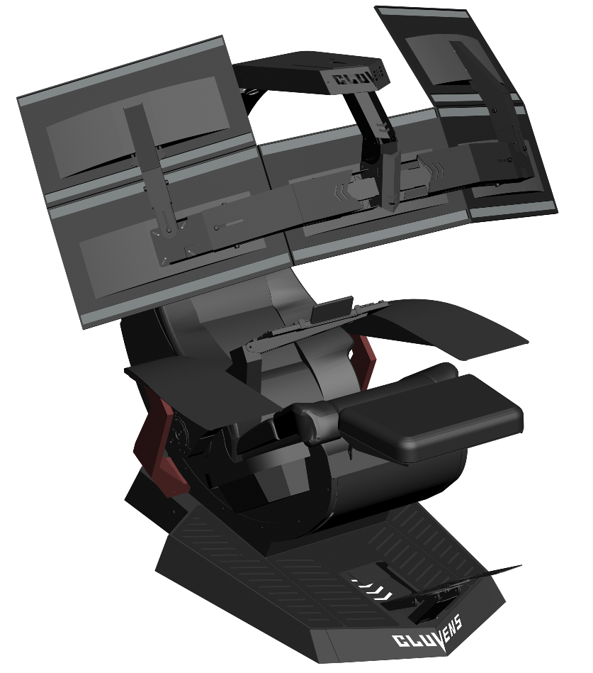 2023 Cluvens Unicorn 2.0 - Zero Gravity Genuine Leather Boss executive high back Chair cockpit Gaming cockpit support upto 5 screens empower productivity and comfort and health for computer users