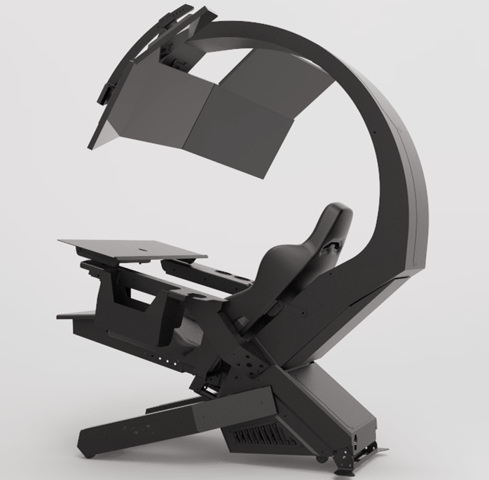IW 320 PC Workstation gaming cockpit  for upto 5 screens zero gravity one click genuine leather Racing and Executive seat with massage most affordable and easy installation