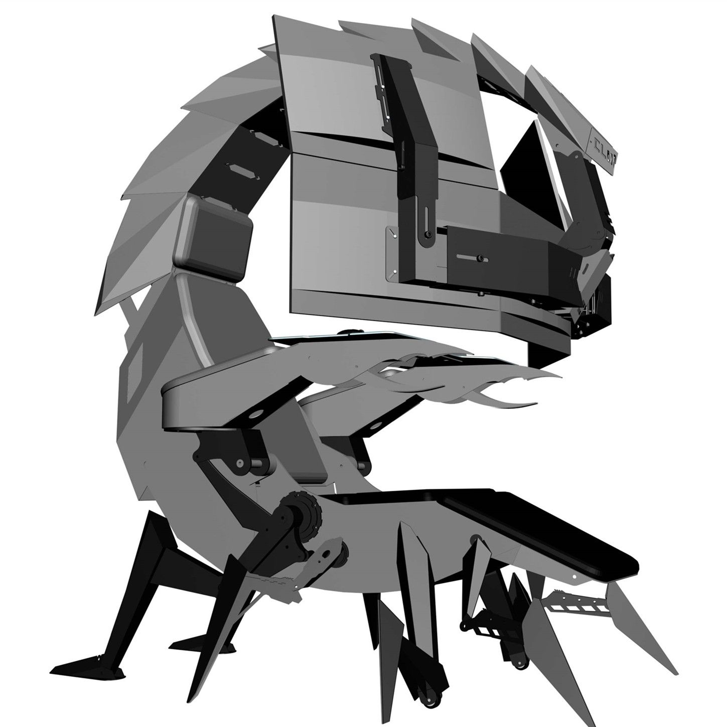 CLUVENS SK Scorpion King chair cockpit support upto 5 monitors electrical recline zero gravity super cool design