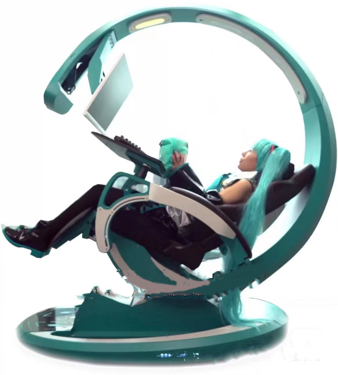 Orion X Computer Gaming Office Reclining Chair cockpit gaming workstation zero gravity position support one screen for G9 49"