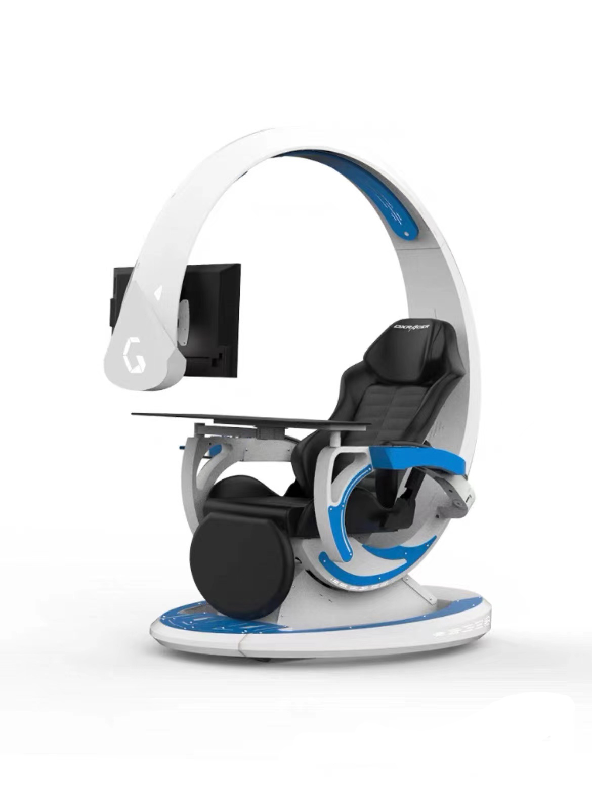 Orion X Computer Gaming Office Reclining Chair cockpit gaming workstation zero gravity position support one screen for G9 49"
