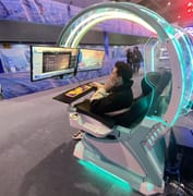 Dream Pod computer gaming workstation gaming cockpit for One/Dual monitors easy adjustable monitor distance one click zero gravity