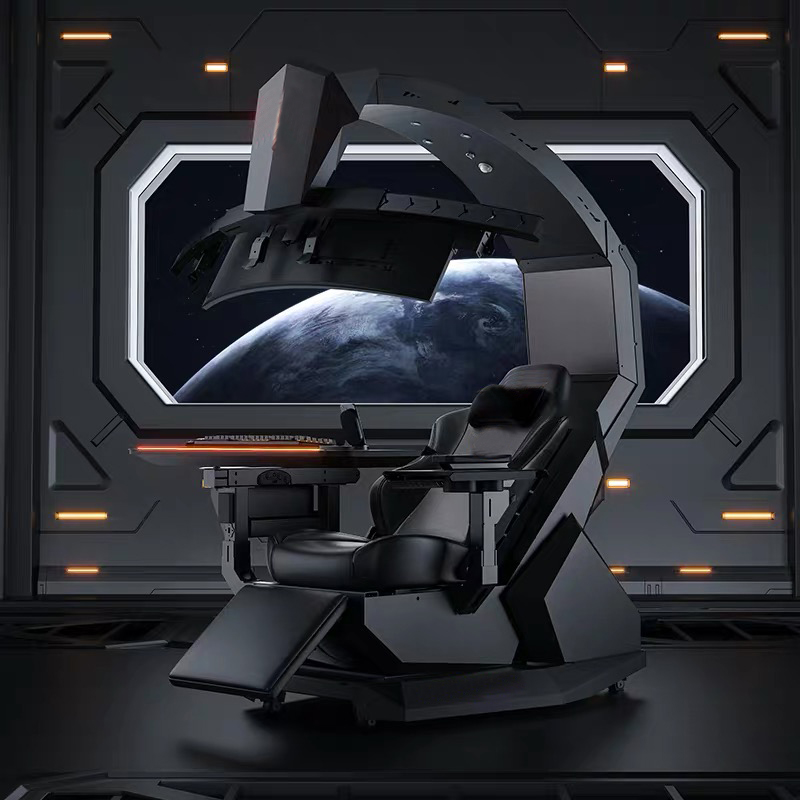 2024 EASE COMFY T2 Throne recline workstation Chair cockpit full functions affordable & adjustable support multi monitors zero gravity chair cockpit