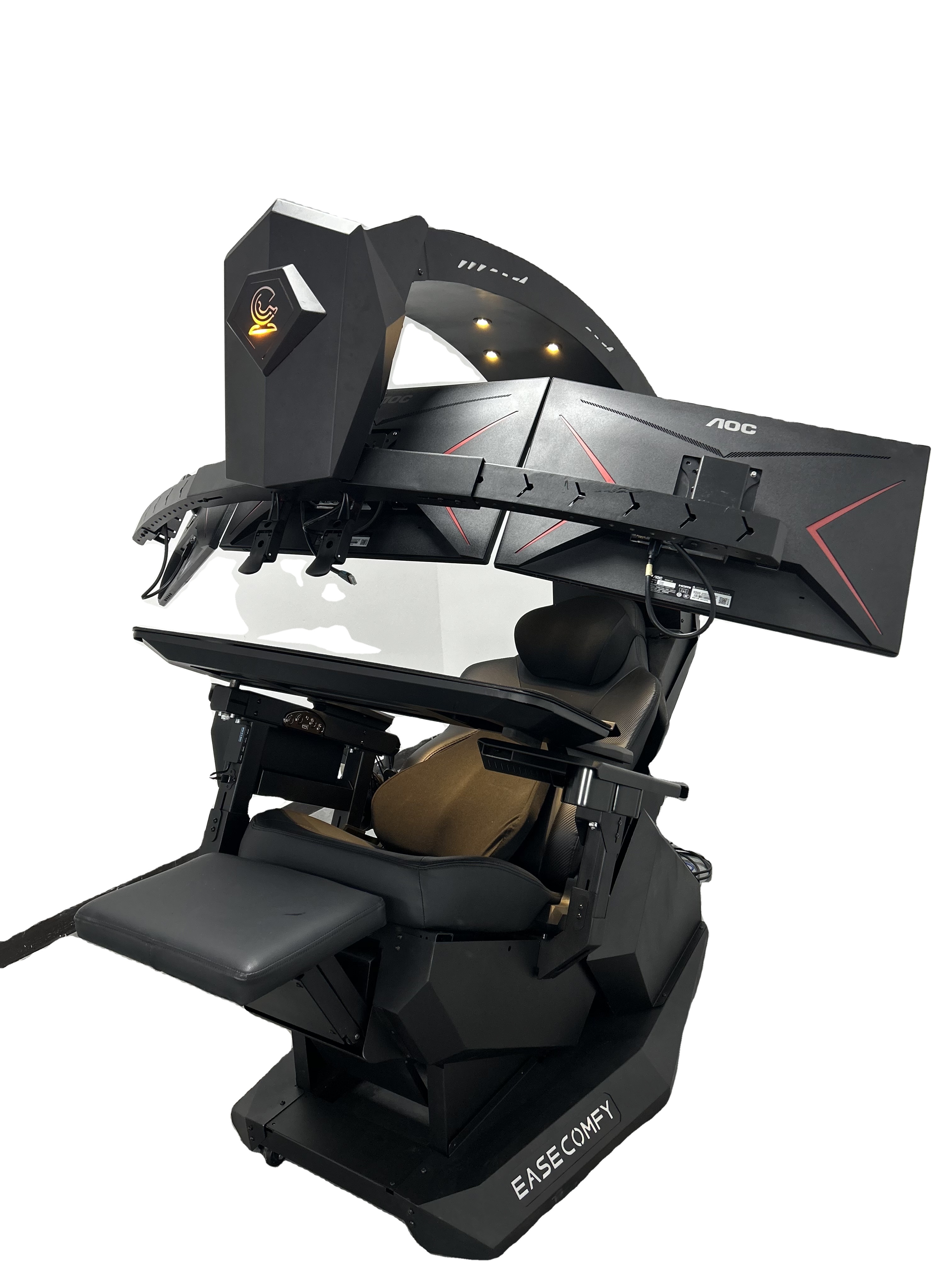 2024 EASE COMFY T2 Throne recline workstation Chair cockpit full functions affordable & adjustable support multi monitors zero gravity chair cockpit