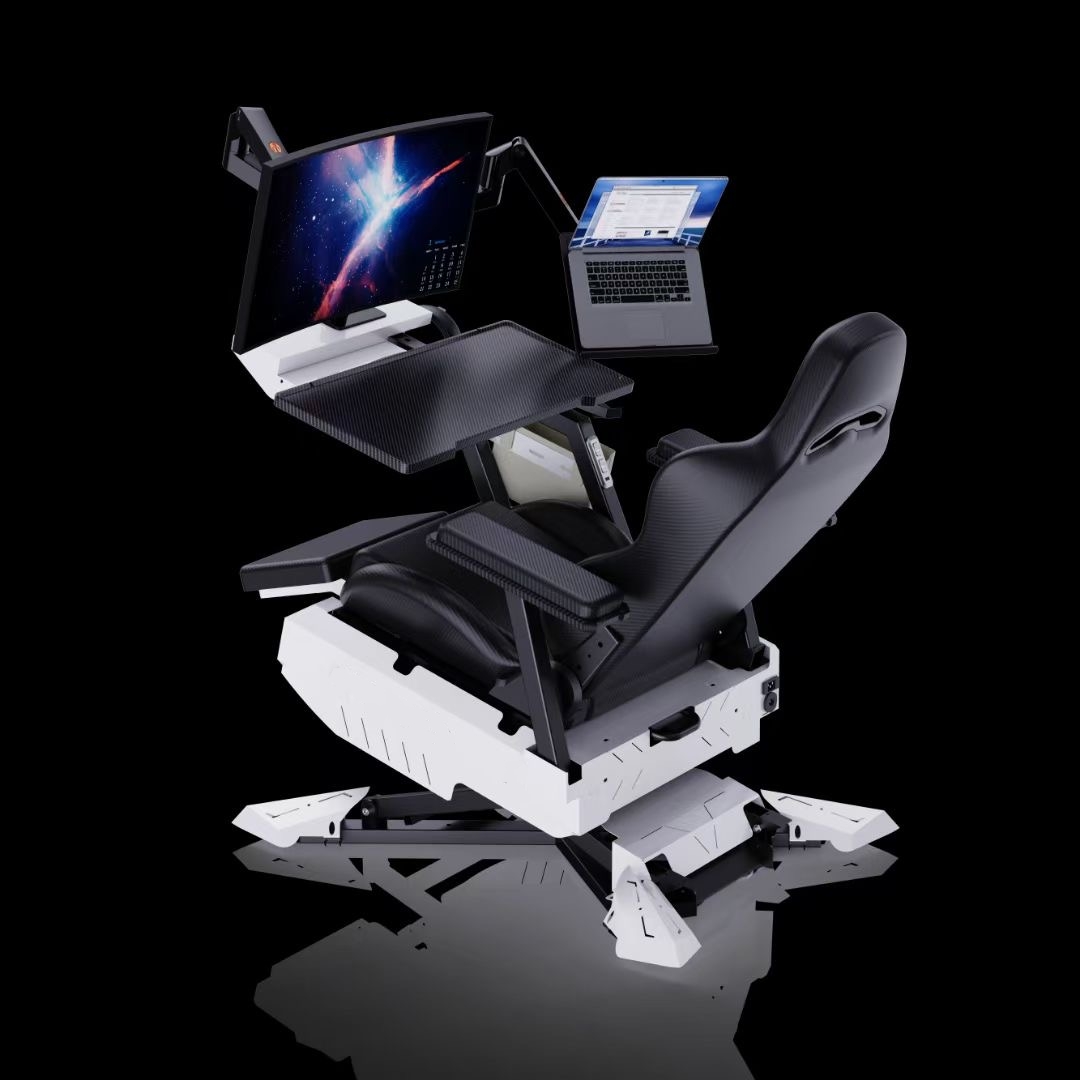 2024 EASE POD Cheapest computer cockpit workstation chair  for home and office use good for laptop use and support 1-2 monitors